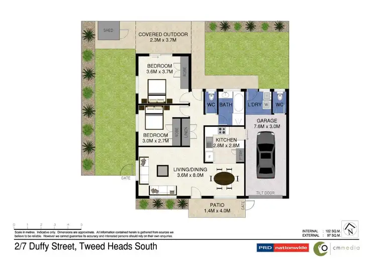 Floorplan of Homely semi-detached listing, 2/7 Duffy St, Tweed Heads South NSW 2486