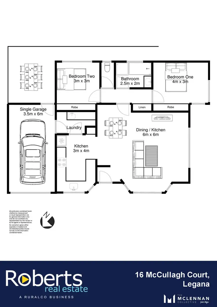 Floorplan of Homely unit listing, 1/16 McCullagh Court, Legana TAS 7277