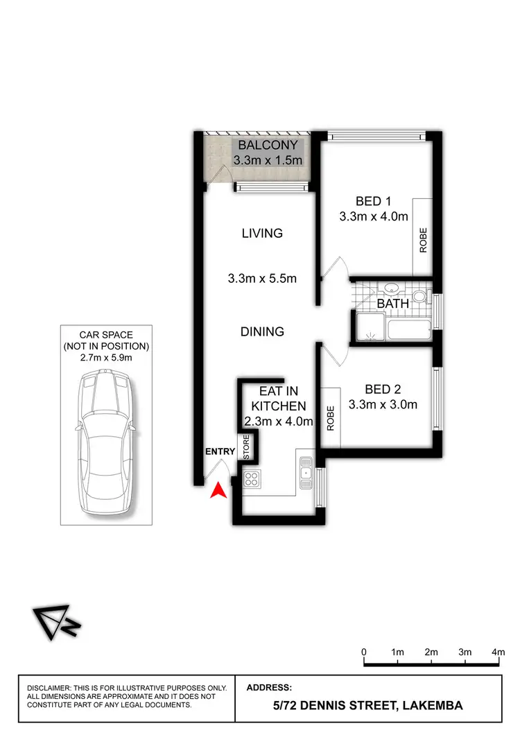 Floorplan of Homely apartment listing, 5/72 Dennis Street, Lakemba NSW 2195
