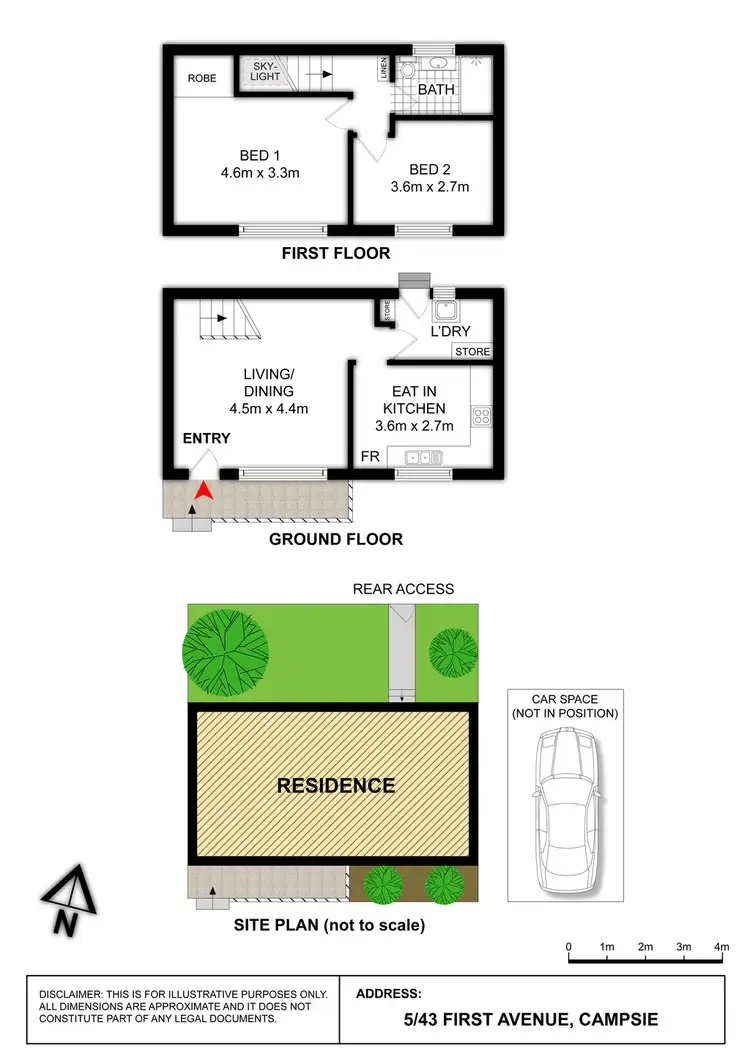Floorplan of Homely townhouse listing, 5/43 First Avenue, Campsie NSW 2194
