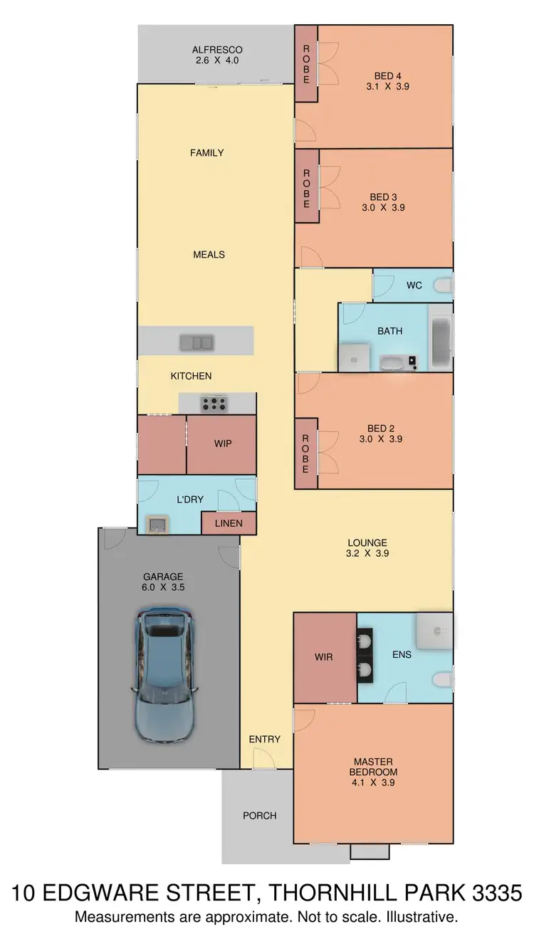 Floorplan of Homely house listing, 10 Edgware street, Thornhill Park VIC 3335