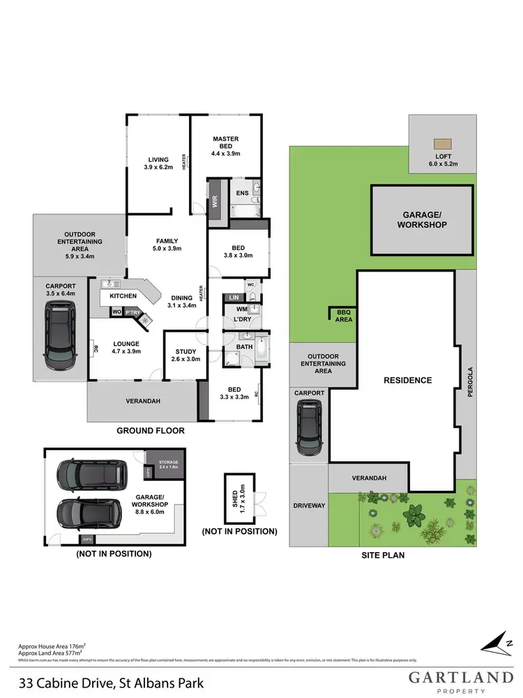 Floorplan of Homely house listing, 33 Carbine Drive, St Albans Park VIC 3219