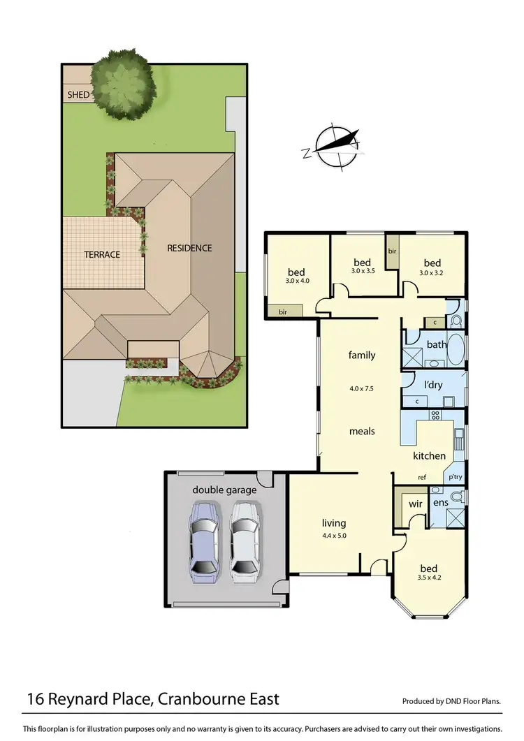 Floorplan of Homely house listing, 16 Reynard Place, Cranbourne East VIC 3977