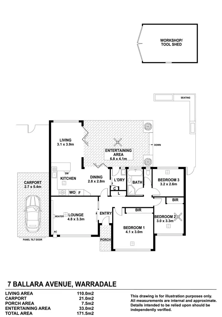 Floorplan of Homely house listing, 7 Ballara Avenue, Warradale SA 5046