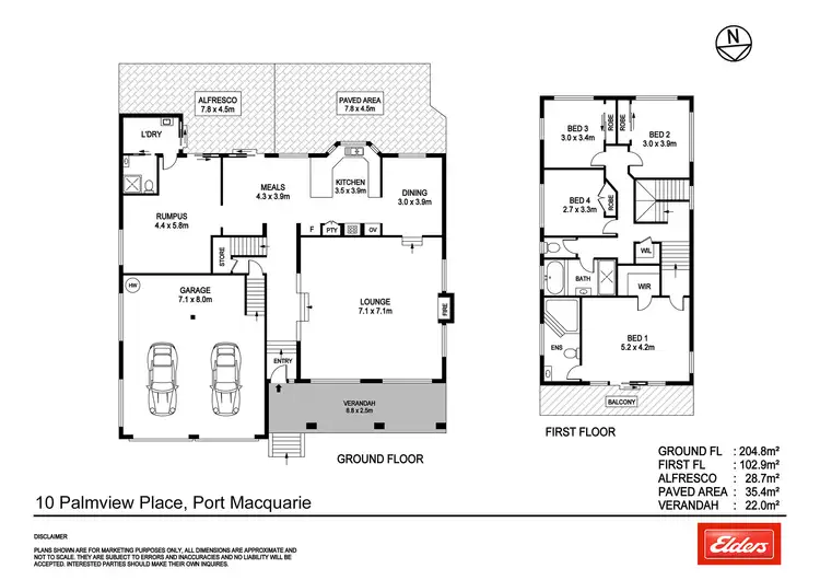 Floorplan of Homely house listing, 10 Palmview Place, Port Macquarie NSW 2444