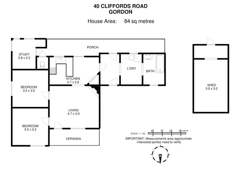 Floorplan of Homely house listing, 40 Cliffords Road, Gordon TAS 7150