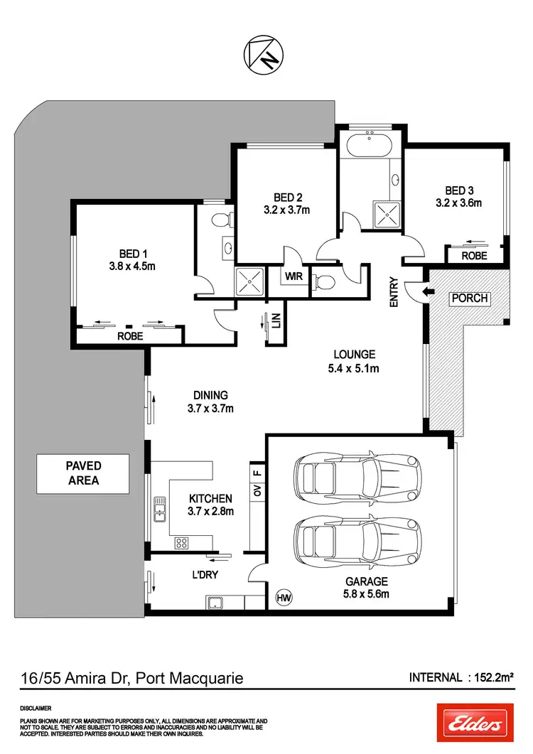 Floorplan of Homely villa listing, 16/55 Amira Drive, Port Macquarie NSW 2444