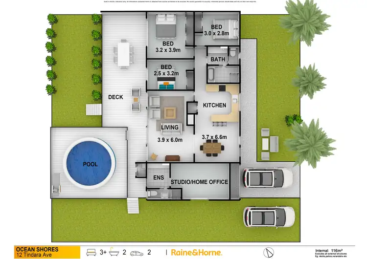 Floorplan of Homely house listing, 12B Tindara Avenue, Ocean Shores NSW 2483