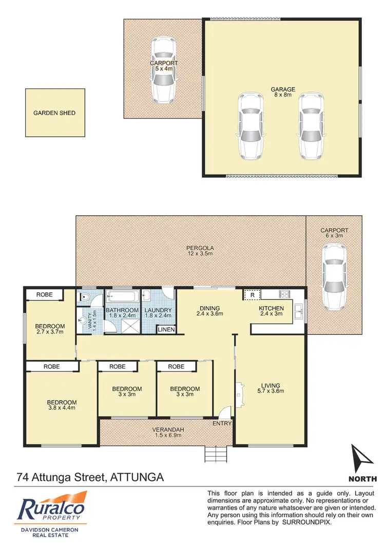 Floorplan of Homely house listing, 74 Attunga Street, Attunga NSW 2345