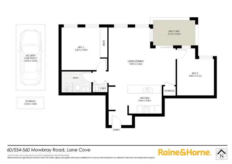 Floorplan of Homely apartment listing, 60/554 Mowbray Road, Lane Cove NSW 2066