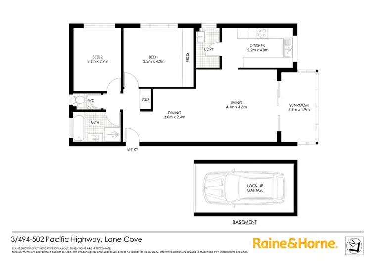 Floorplan of Homely apartment listing, 3/494-502 Pacific Highway, Lane Cove NSW 2066