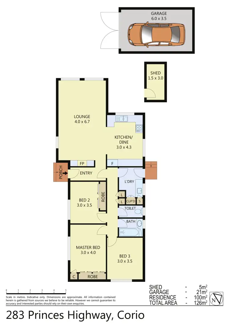 Floorplan of Homely house listing, 283 Princes Highway, Corio VIC 3214
