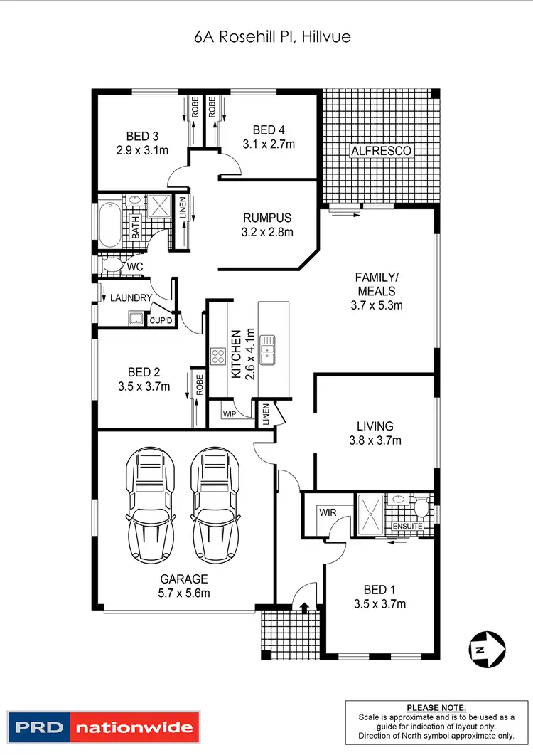 Floorplan of Homely house listing, 6a Rosehill Place, Tamworth NSW 2340