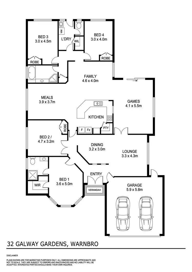 Floorplan of Homely house listing, 32 Galway Gardens, Warnbro WA 6169