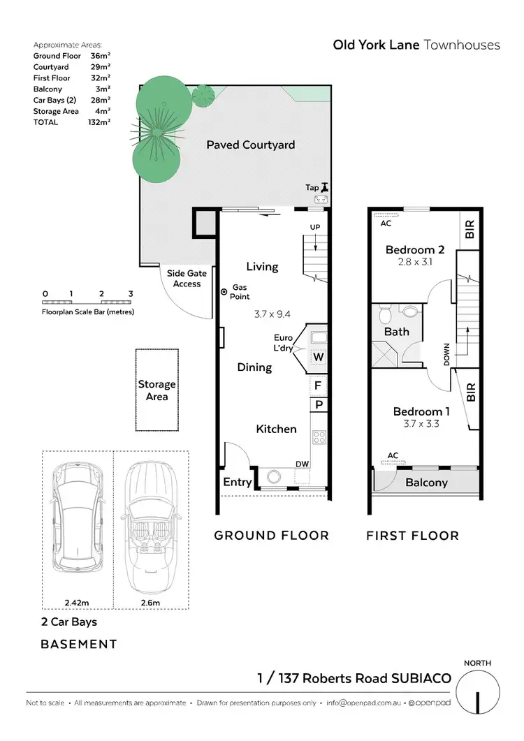 Floorplan of Homely townhouse listing, 1/137 Roberts Road, Subiaco WA 6008