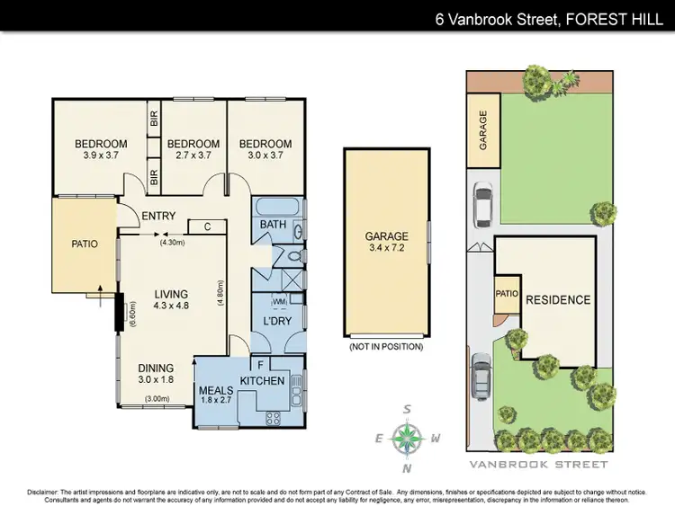 Floorplan of Homely house listing, 6 Vanbrook Street, Forest Hill VIC 3131