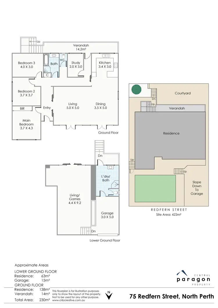 Floorplan of Homely house listing, 75 Redfern Street, North Perth WA 6006