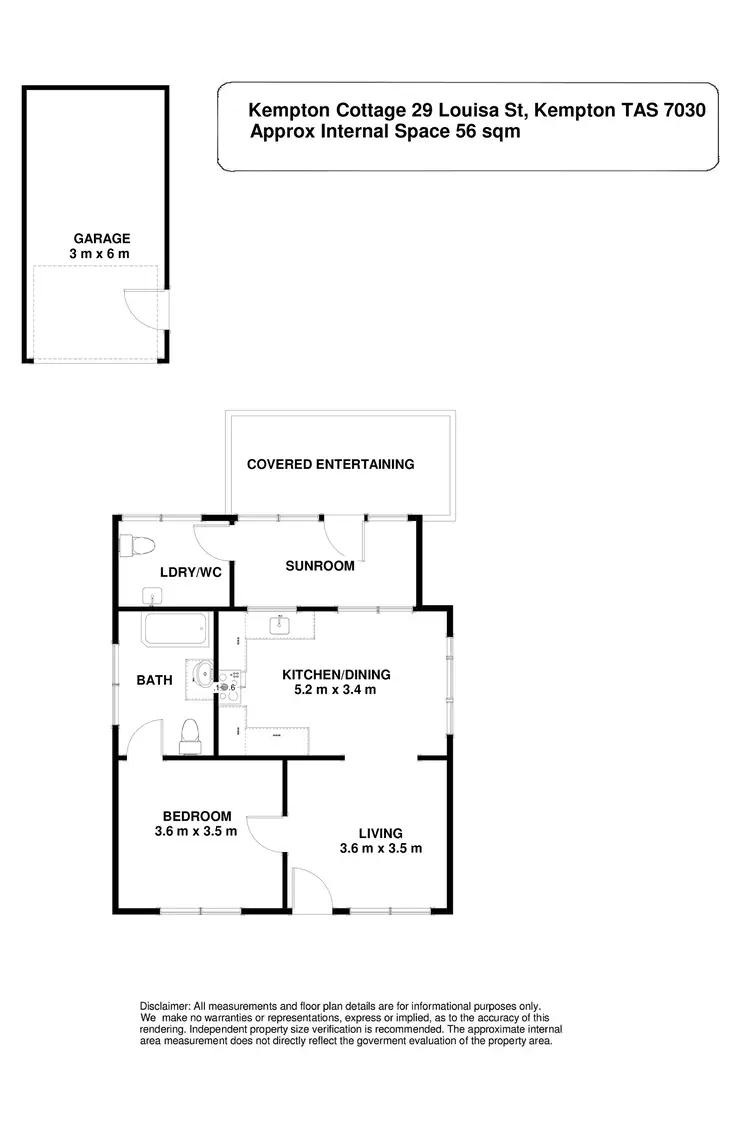 Floorplan of Homely house listing, 29 Louisa Street, Kempton TAS 7030