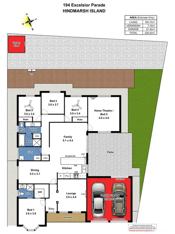 Floorplan of Homely house listing, 194 Excelsior Parade, Hindmarsh Island SA 5214