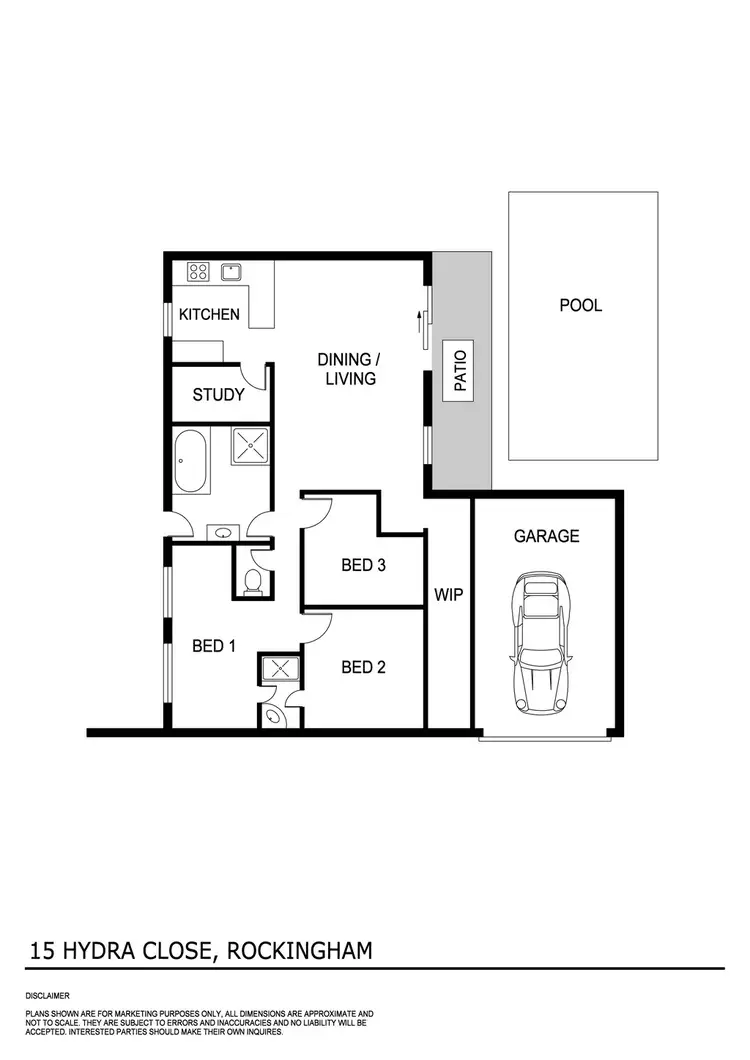 Floorplan of Homely house listing, 15 Hydra Close, Rockingham WA 6168