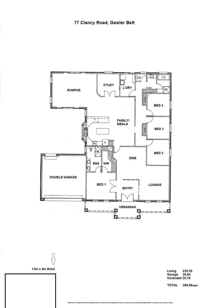 Floorplan of Homely house listing, 77 Clancy Road, Gawler Belt SA 5118
