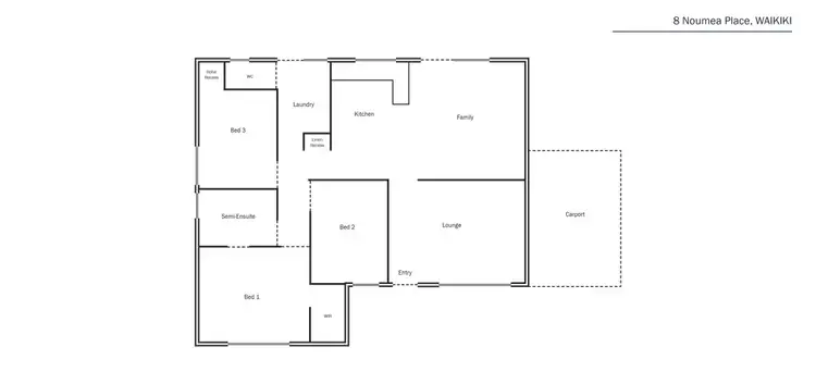 Floorplan of Homely house listing, 8 Noumea Place, Waikiki WA 6169