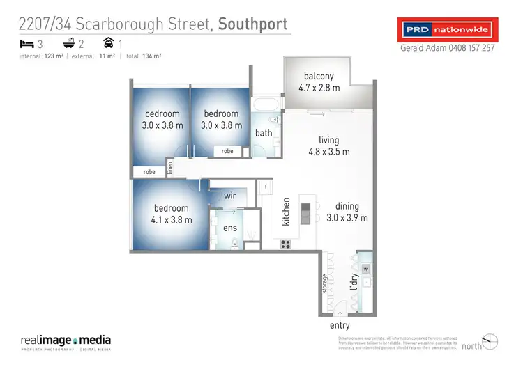 Floorplan of Homely apartment listing, 2207/34 Scarborough Street, Southport QLD 4215