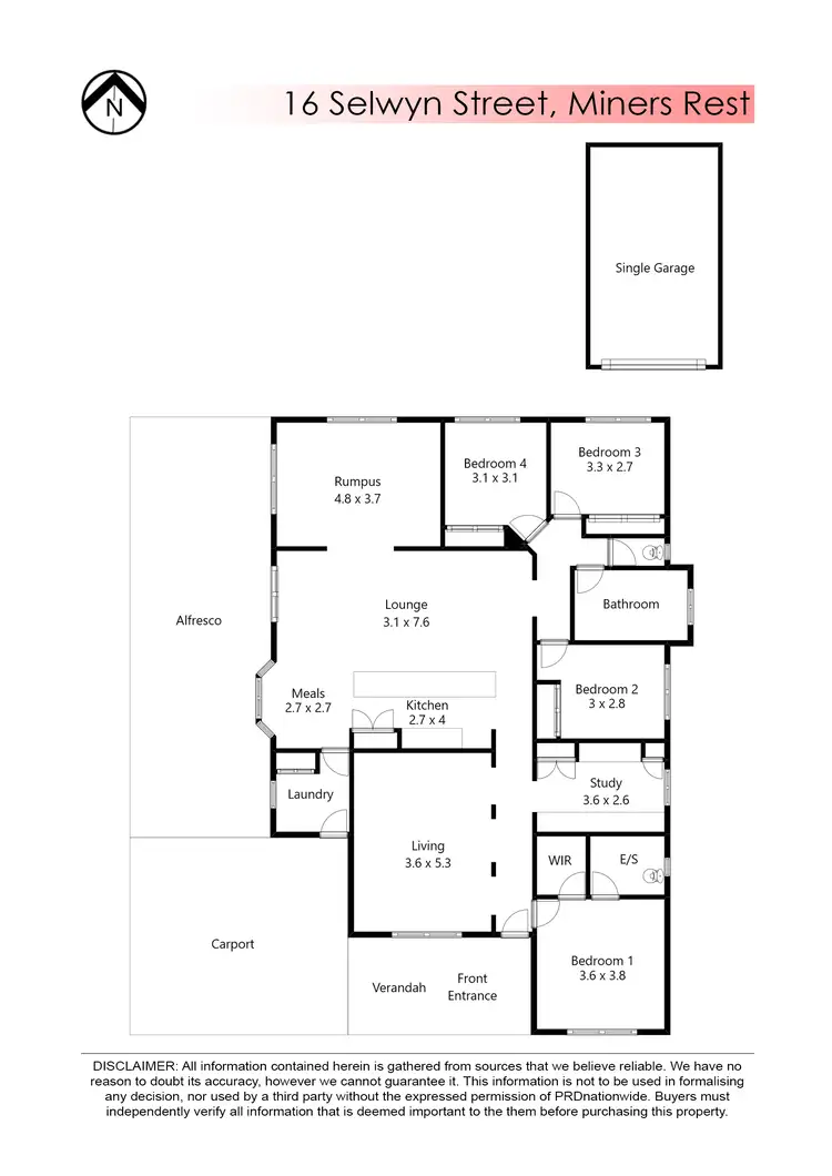 Floorplan of Homely house listing, 16 Selwyn Street, Miners Rest VIC 3352