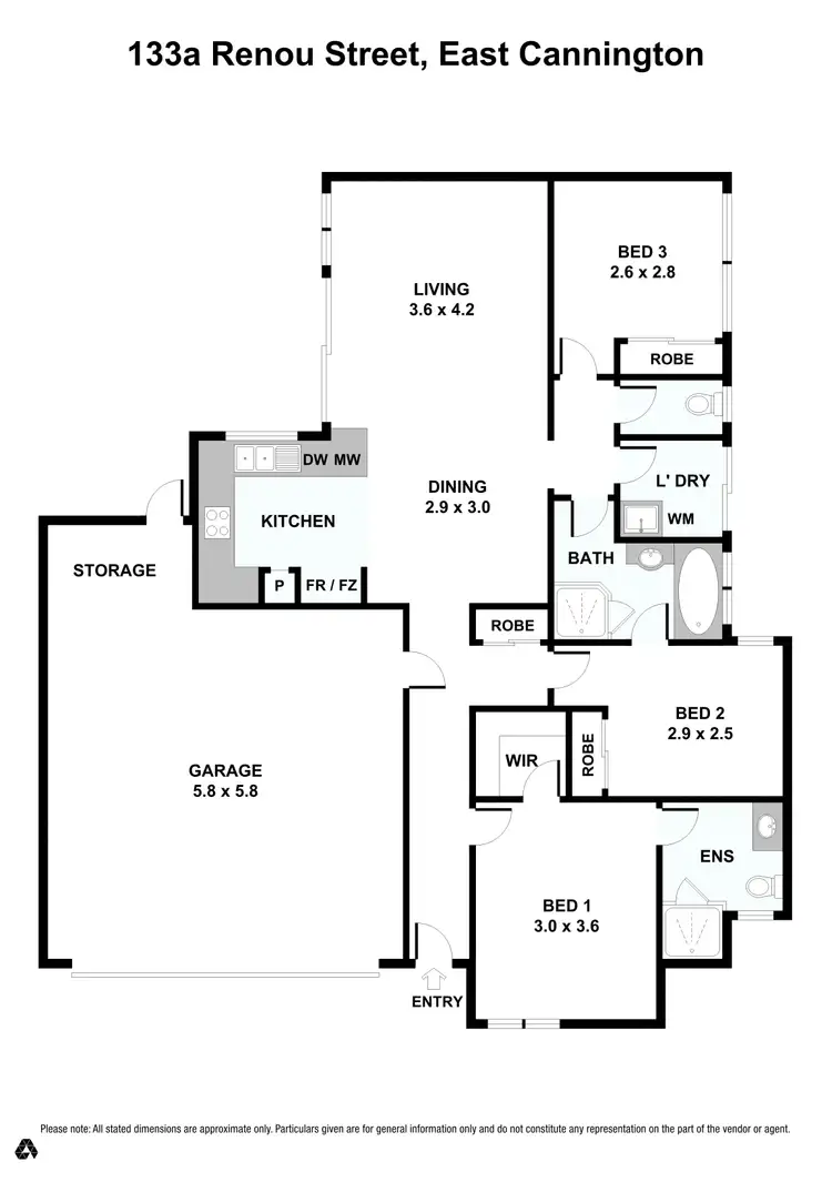 Floorplan of Homely house listing, 133b Renou Street, East Cannington WA 6107