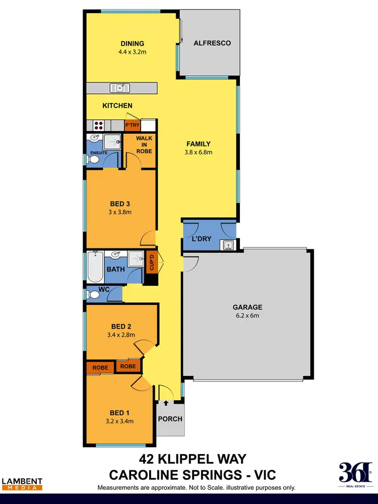 Floorplan of Homely house listing, 42 KLIPPEL WAY, Caroline Springs VIC 3023