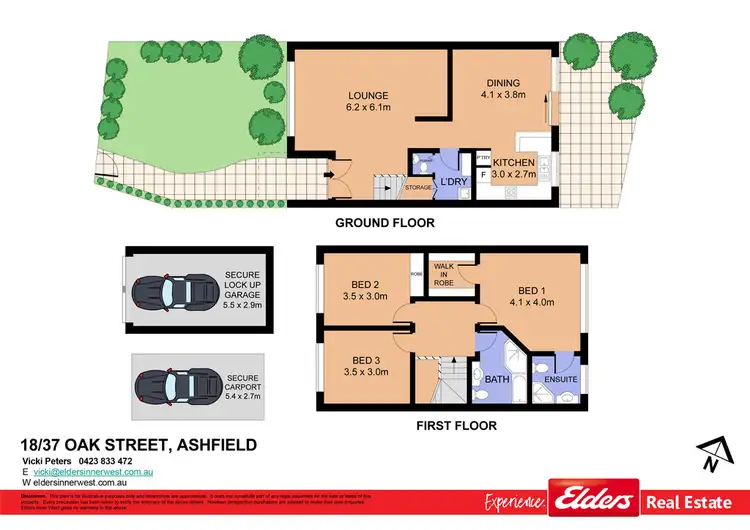 Floorplan of Homely townhouse listing, 18/38 Wallace Street (enter via Oak Street), Ashfield NSW 2131
