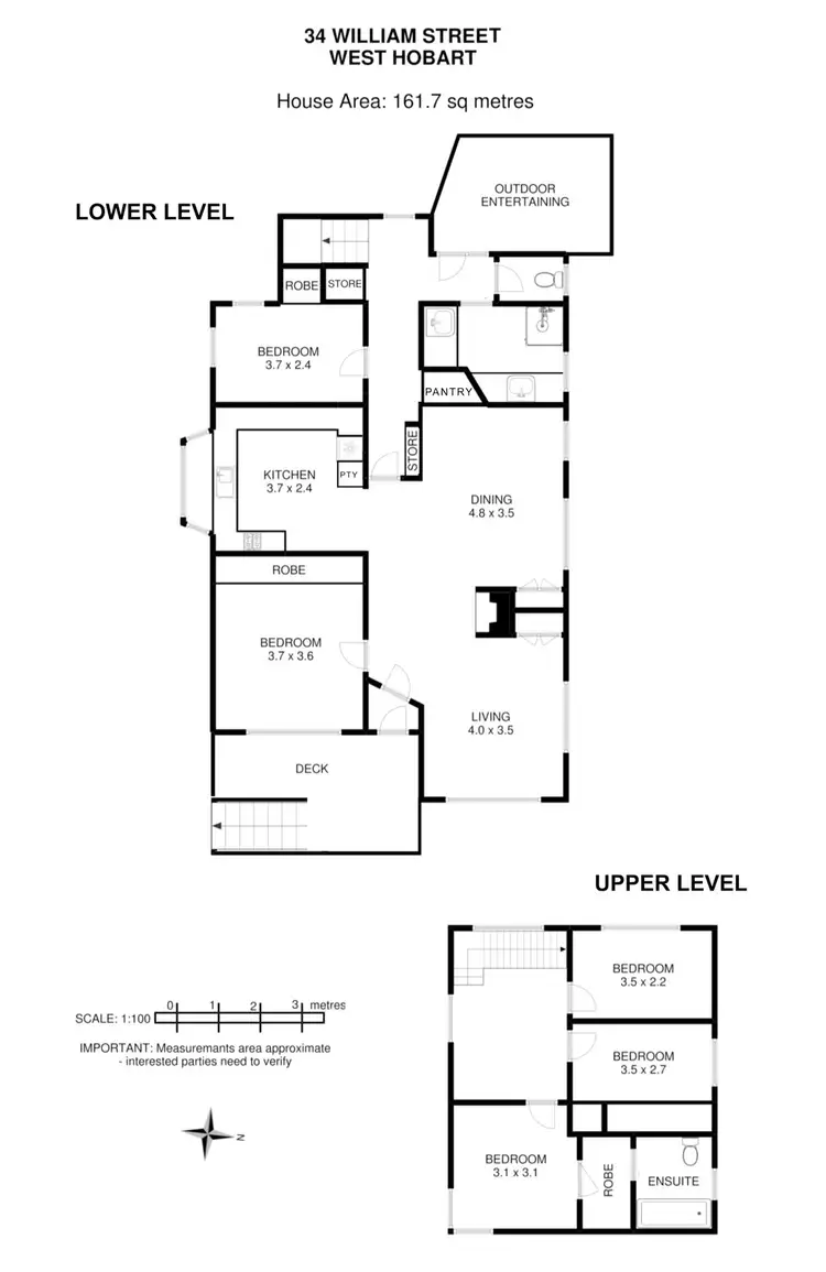 Floorplan of Homely house listing, 34 William Street, West Hobart TAS 7000