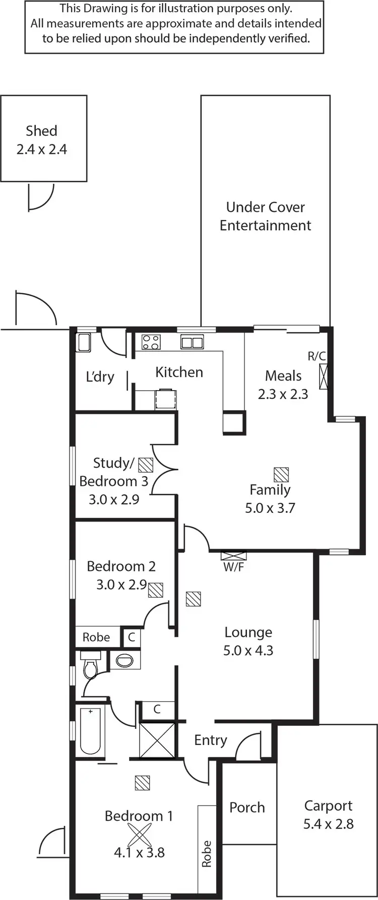 Floorplan of Homely house listing, 28 Manning Crescent, Pooraka SA 5095