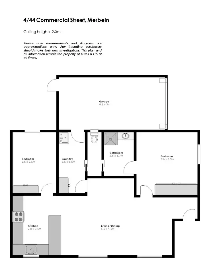 Floorplan of Homely unit listing, 4/44 Commercial Street, Merbein VIC 3505