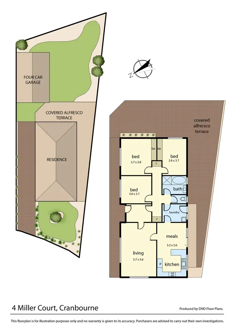 Floorplan of Homely house listing, 4 Miller Court, Cranbourne VIC 3977