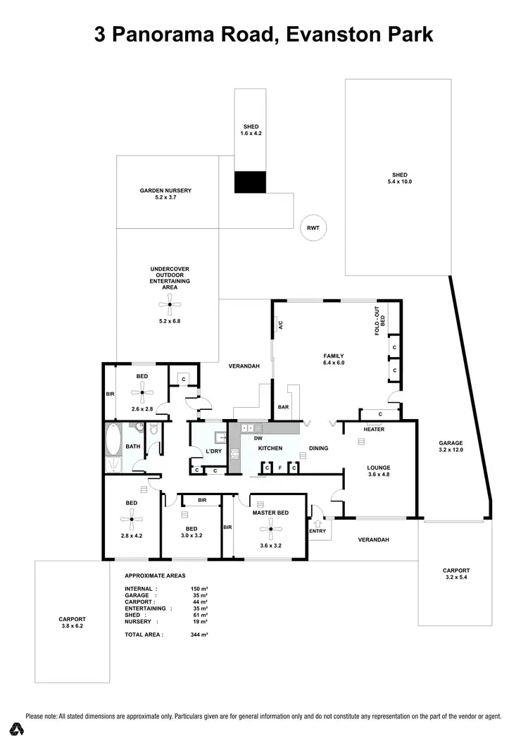 Floorplan of Homely house listing, 3 Panorama Road, Evanston Park SA 5116