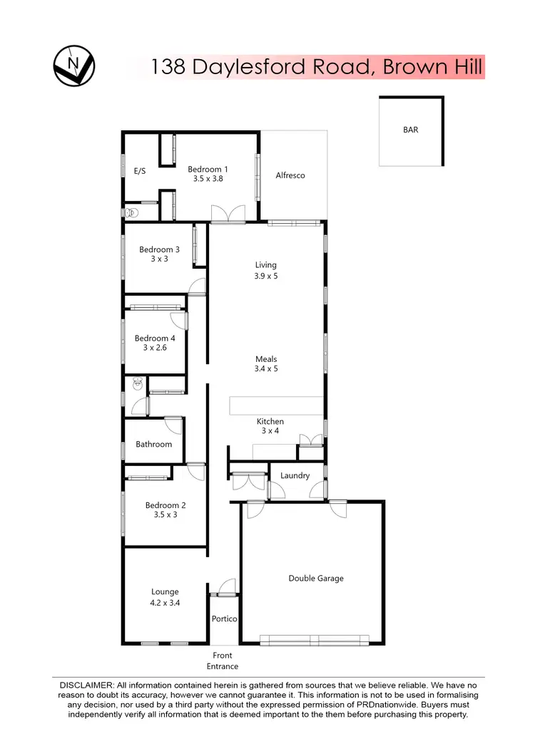 Floorplan of Homely house listing, 138 Daylesford Road, Brown Hill VIC 3350