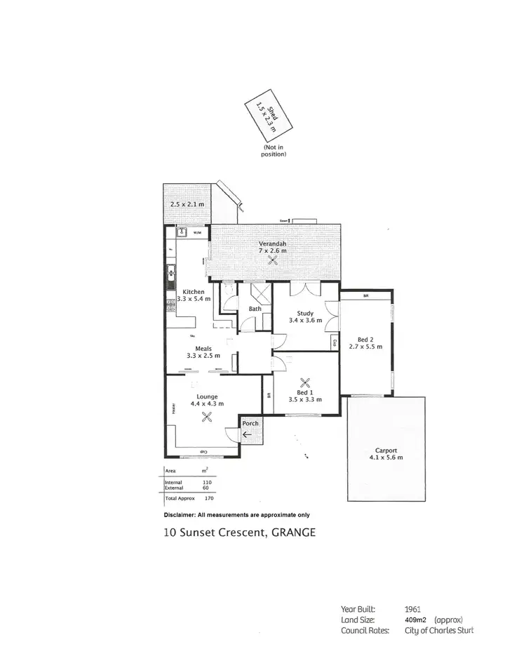 Floorplan of Homely house listing, 10 Sunset Crescent, Grange SA 5022