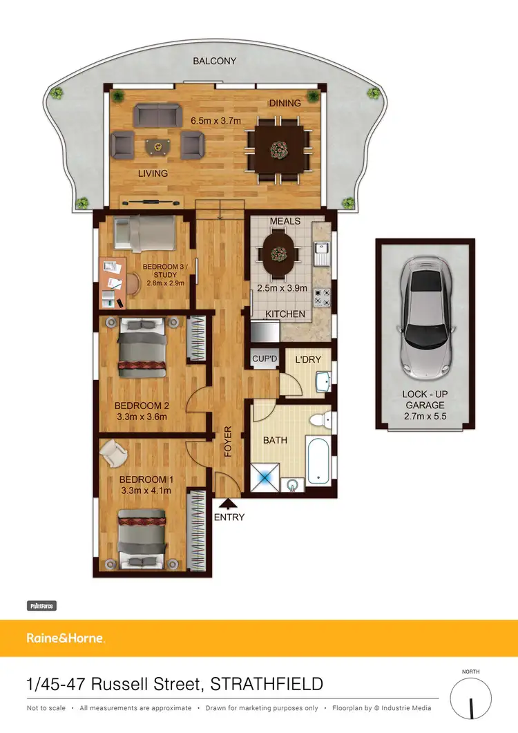 Floorplan of Homely apartment listing, 1/45-47 Russell Street, Strathfield NSW 2135