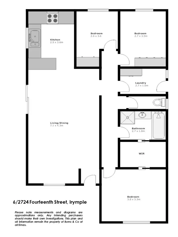 Floorplan of Homely house listing, 6/2724 Fourteenth Street, Irymple VIC 3498