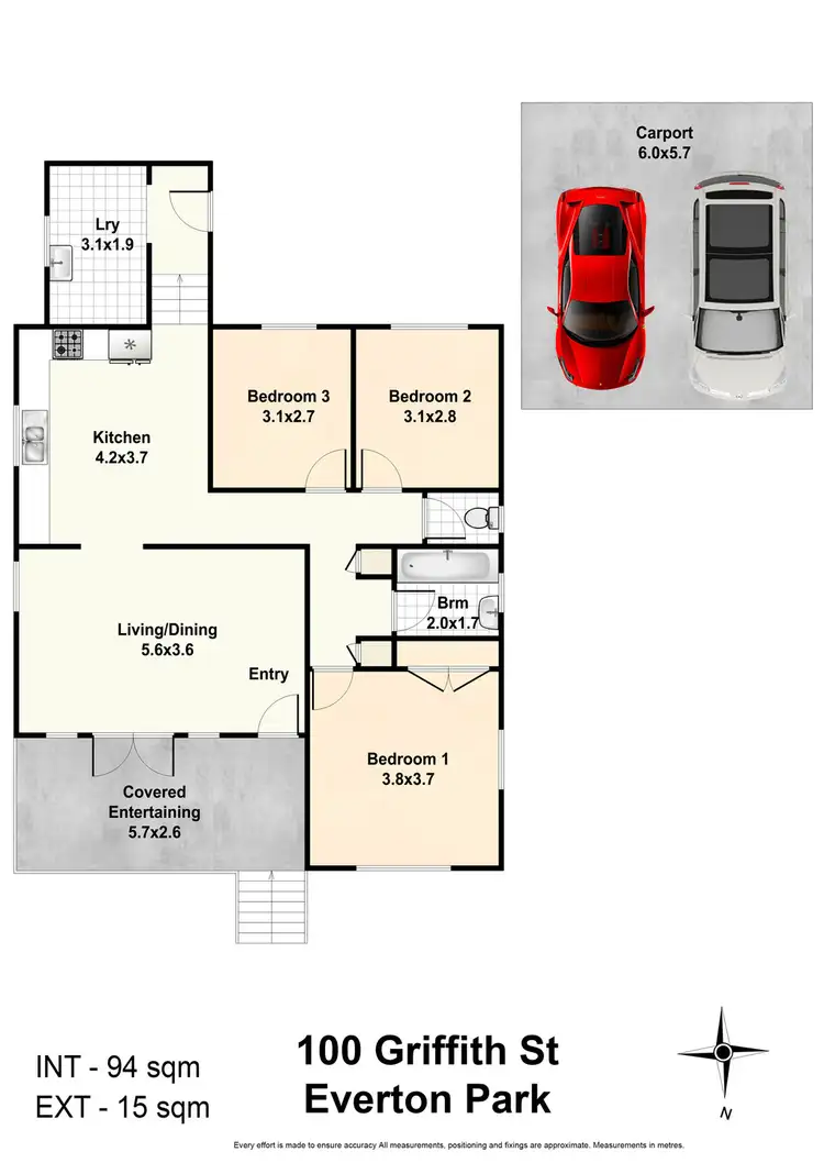 Floorplan of Homely house listing, 100 Griffith Street, Everton Park QLD 4053