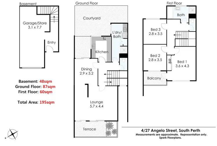 Floorplan of Homely townhouse listing, 4/27 Angelo Street, South Perth WA 6151
