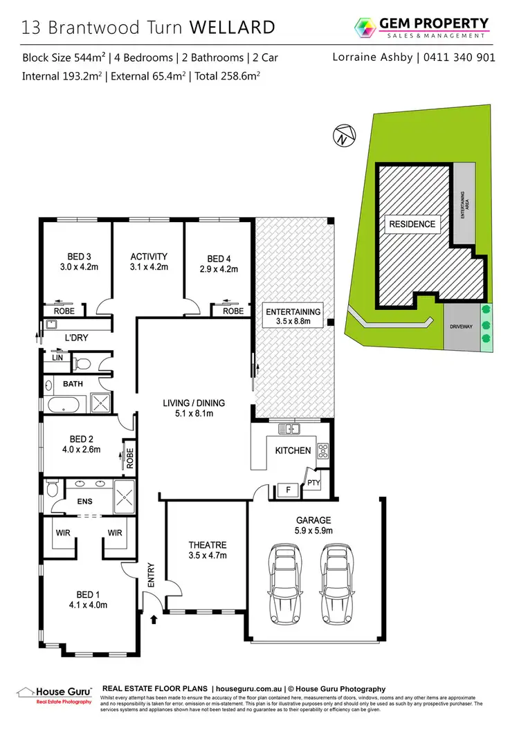 Floorplan of Homely house listing, 13 Brantwood Turn, Wellard WA 6170