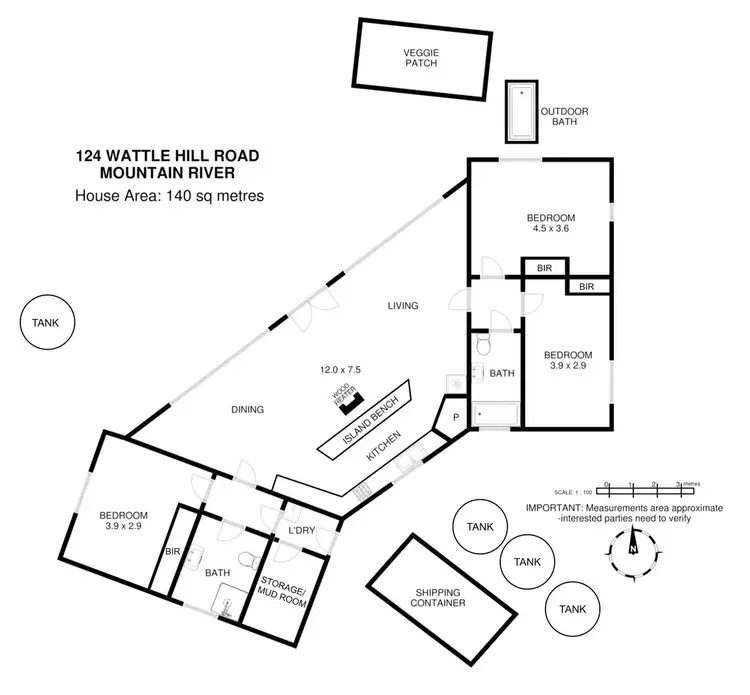 Floorplan of Homely house listing, 124 Wattle Hill Road, Mountain River TAS 7109