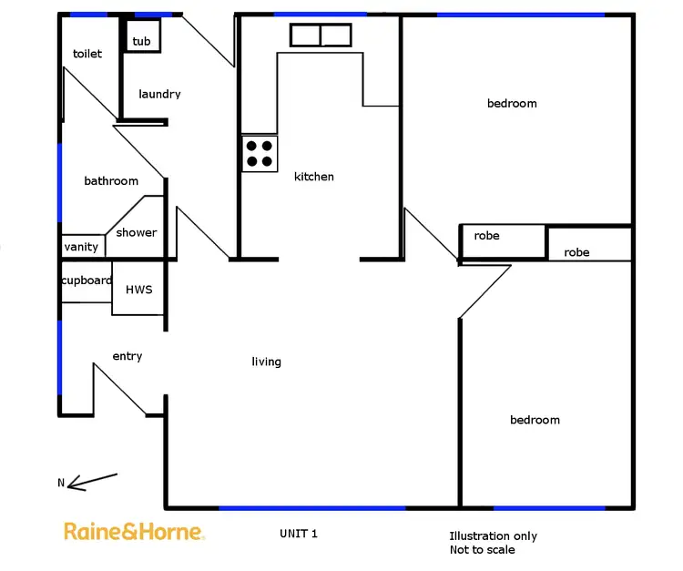 Floorplan of Homely unit listing, 1/20 and 2/20 Ferguson Court, Kingston TAS 7050