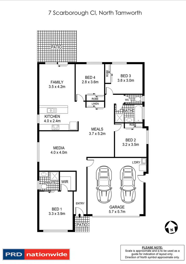 Floorplan of Homely house listing, 7 Scarborough Close, Tamworth NSW 2340