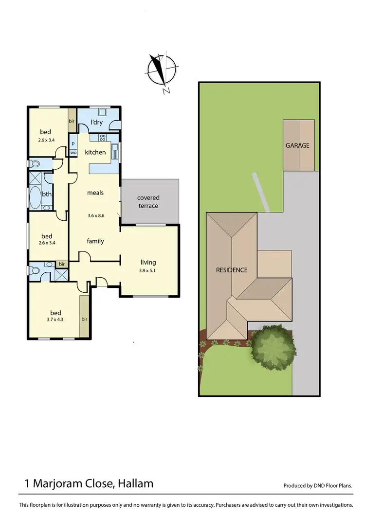 Floorplan of Homely house listing, 1 Marjoram Close, Hallam VIC 3803