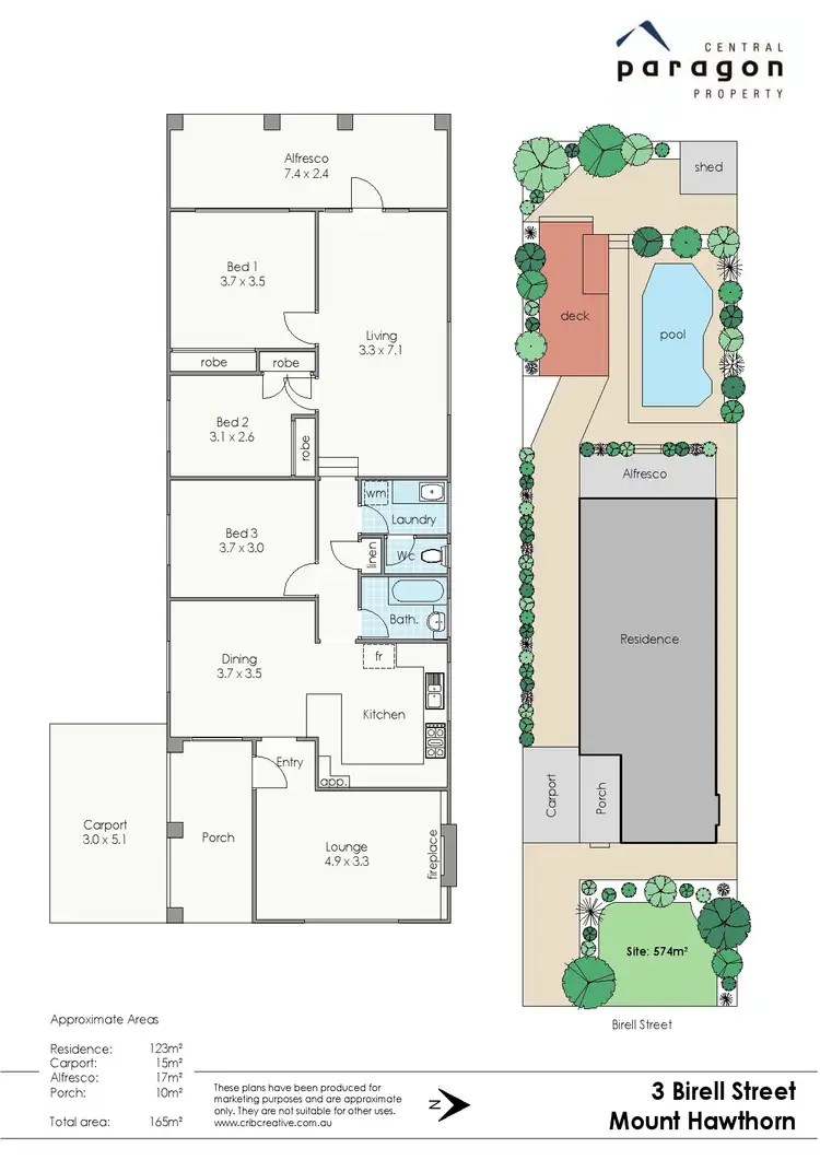 Floorplan of Homely house listing, 3 Birrell Street, Mount Hawthorn WA 6016