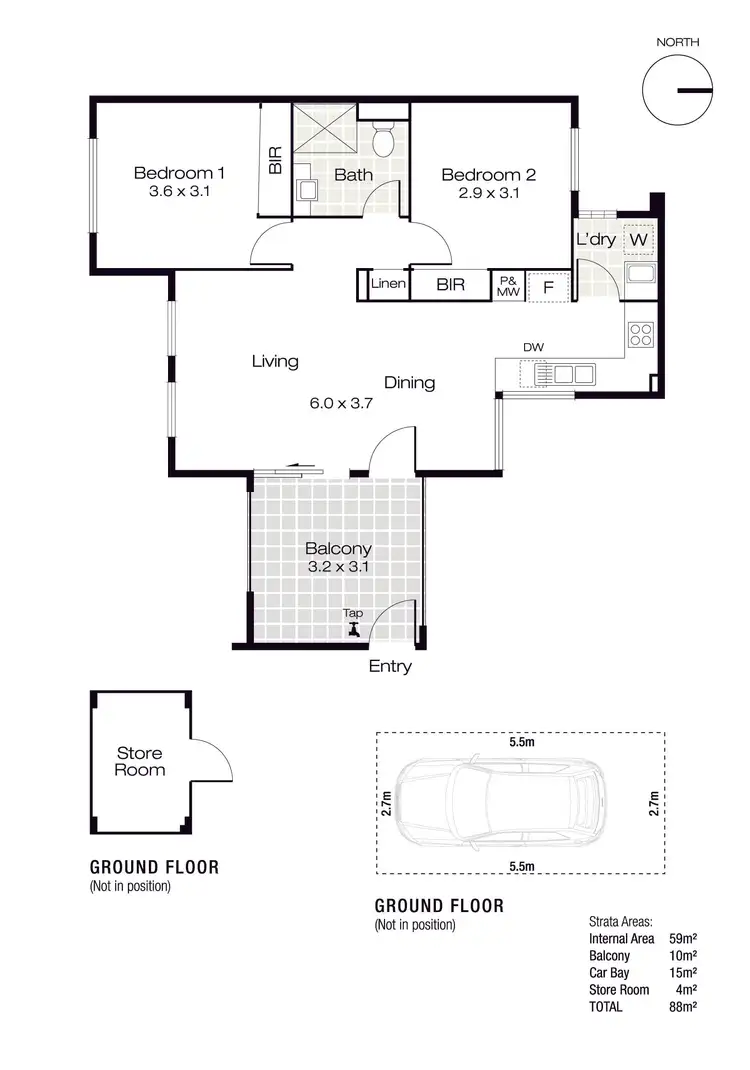 Floorplan of Homely apartment listing, 8/174 Loftus Street, North Perth WA 6006