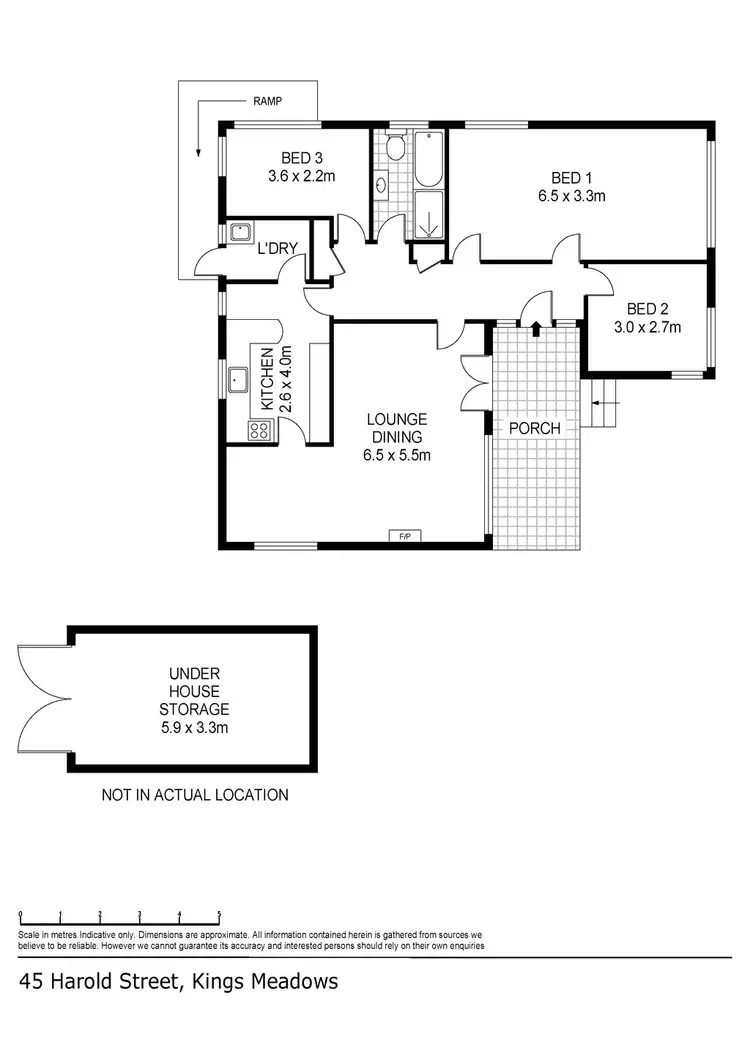 Floorplan of Homely house listing, 45 Harold Street, Kings Meadows TAS 7249